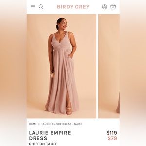 Birdy Grey bridesmaid dress- Laurie in taupe